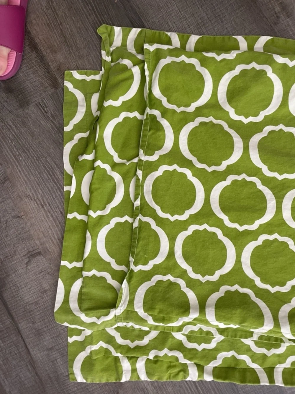 Pacific Home Fashion QUEEN S Duvet Set 100% Cotton GREEN Scroll Duvet + Shams